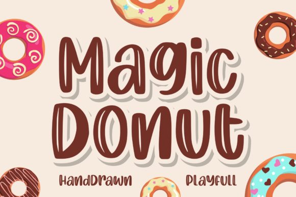 Magic Donut: A Quirky Display Font for Crafters