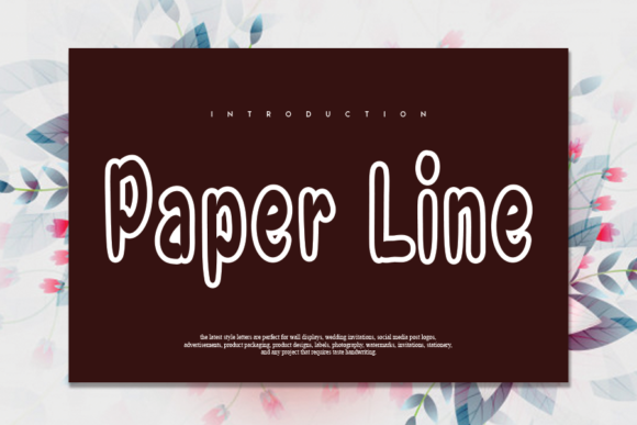 Paper Line: A Quirky Display Font for Small Business