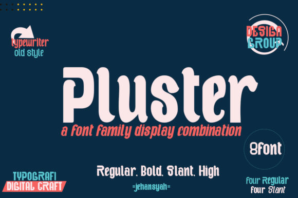Pluster: A Bold Display Font for Branding