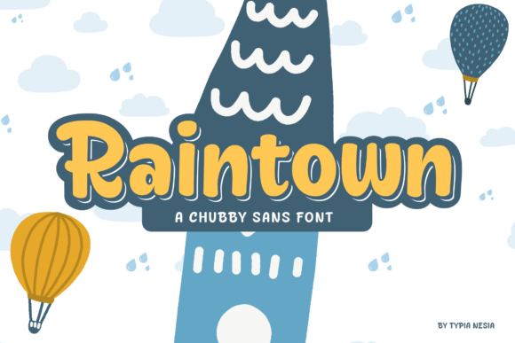 Raintown: A Quirky Display Font for Small Business Branding