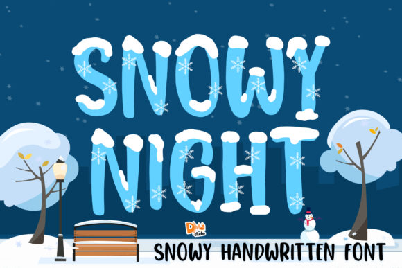 Snowy Night: A Quirky Display Font for Branding