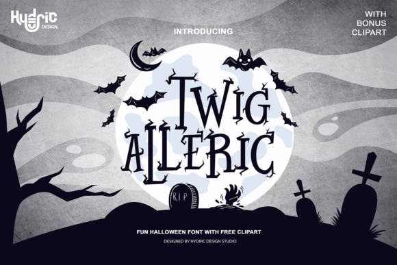 Twig Alleric: A Spooky Display Font for Brand Identity