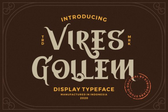 Vires Gollem: A Bold Display Font for Editorial Design