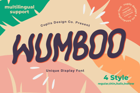 Wumboo: A Bouncy Display Font for Modern Brands